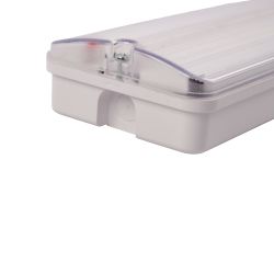 ULW-K25B 6W-4000K-EMG IP65 WHITE Светильник светодиодный влагозащищенный с БАП. Белый свет 4000K. 660Лм. Размер 220x105x50мм. Корпус белый. ТМ Uniel