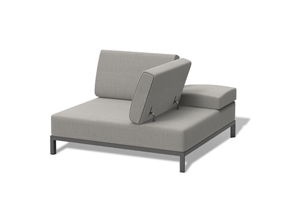 "Амальфия" трансформирующаяся лаунж-зона из алюминия, цвет графит