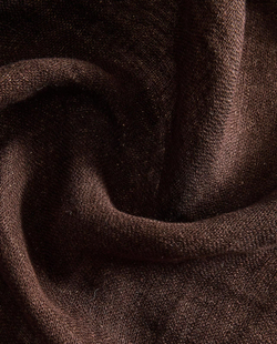 Zara Home - Льняное одеяло с бахромой, коричневый, 140x190 см