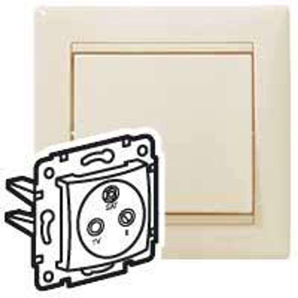 Розетка TV-FM-SAT оконечная - слоновая кость Valena Classic LEGRAND