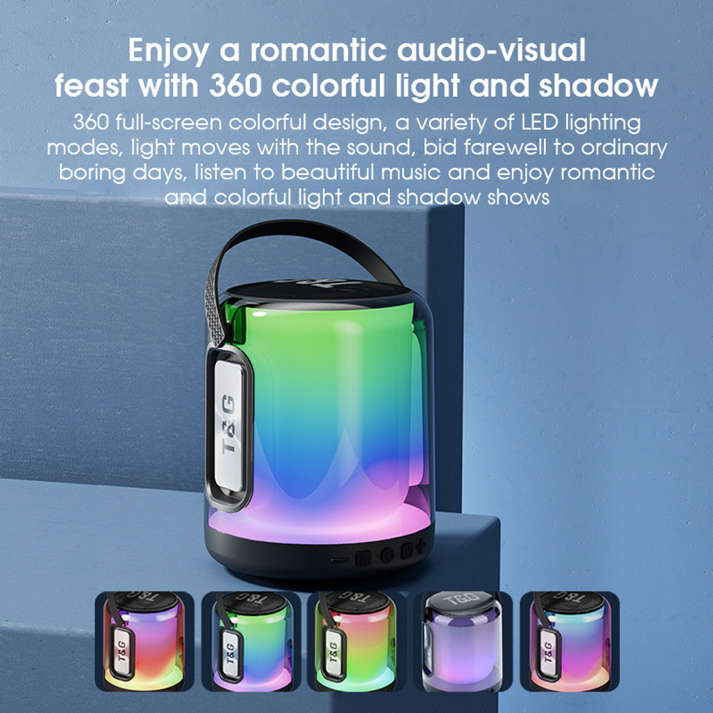 Беспроводная колонка TG-376 (8W/TF/FM) LED Flashing