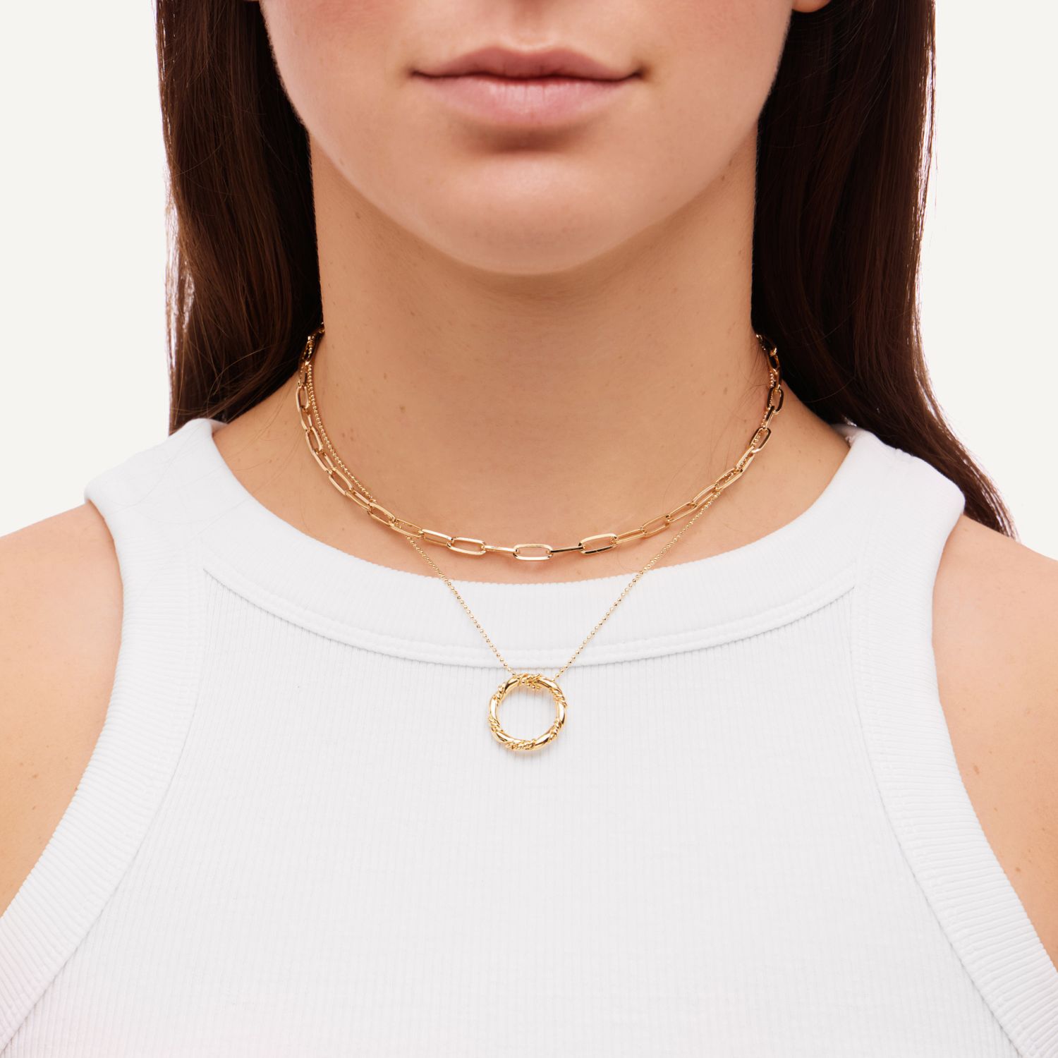 Колье Gold Circle Necklace