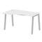 Metal System Стол криволинейный левый на А-образном м/к БА.СА-2 (L) Белый/Металл Серый 1400*900*750