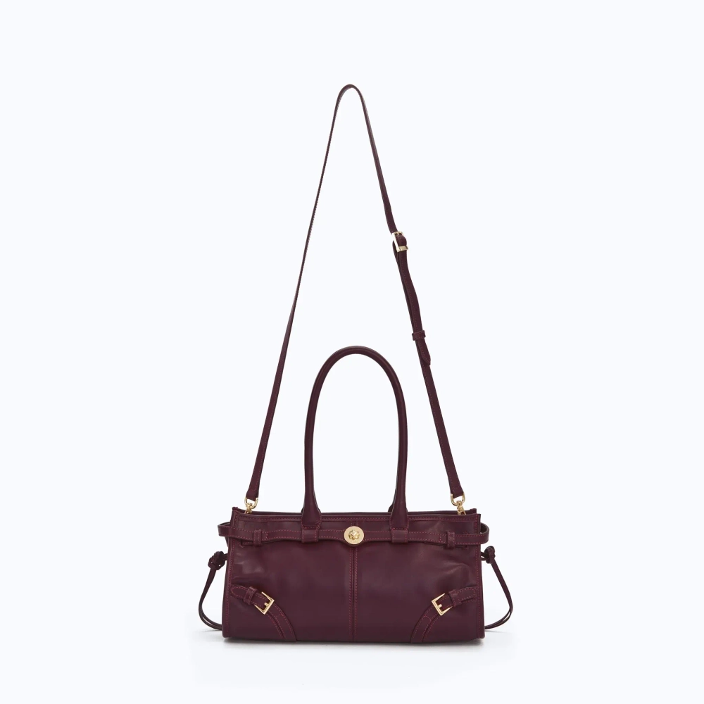 MANC КОЖАНАЯ СУМКА "BABY JANE", БОРДОВЫЙ