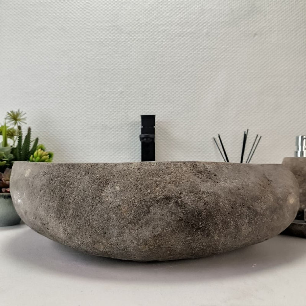 Раковина из речного камня RS-63442 (57*46*16) 0123