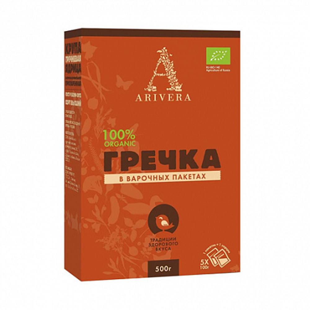 Крупа гречневая ядрица в варочных пакетах, Arivera, 500 г