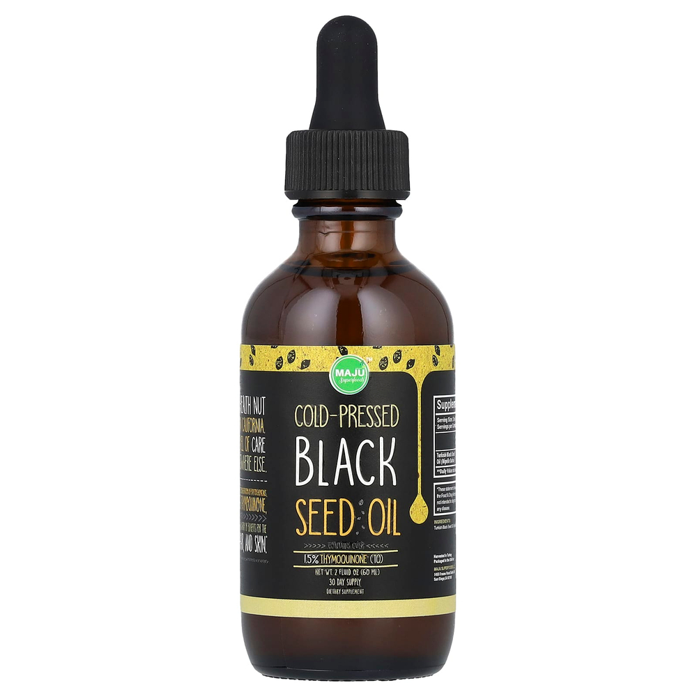 Maju Superfoods, Масло черного тмина холодного отжима, 60 мл (2 жидк. унц.)