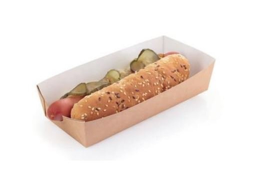 Лоток для хот-дога, крафт, 165х70х40 мм, в коробке 600 штук