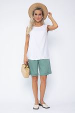 Костюм с шортами Мерано (бело-зеленый) К15340-5М LT Collection