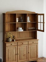 Шкаф навесной Лена двухдверный из сосны (верхняя часть буфета Лена), бейц