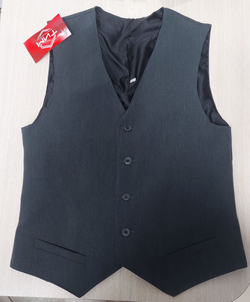 Жилет для мальчика серый класический 122