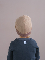 Шапка вязаная хлопковая ТВИНС(Какао, сандал)