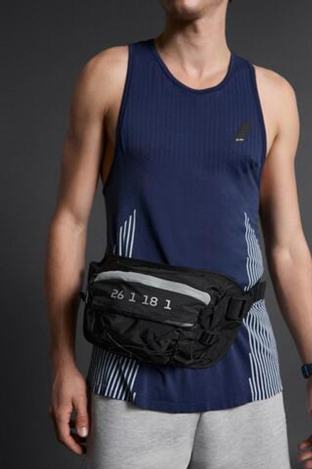 ZARA ПОЯСНАЯ СУМКА ИЗ НЕЙЛОНА, АНТРАЦИТОВО-СЕРЫЙ