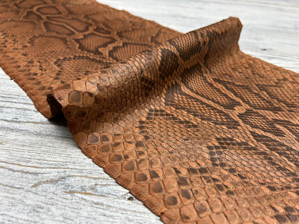 Sahara Soft Caramel (0,6-0,8 мм), натуральная кожа питона