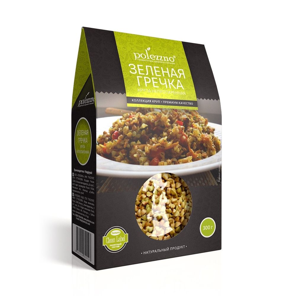 Зеленая гречка, 300 г (Polezzno)