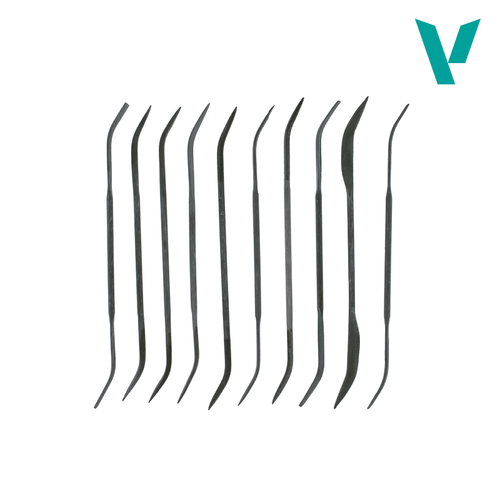 VALLEJO TOOLS: CURVED RIFFLER FILE SET (10)