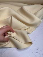 Пальтовая однотонная шерсть (PENELOPE, 90%шерсть/10%полиамид, Ласковый пастельный оттенок сливочного масла, 150, 370 гр/м2)