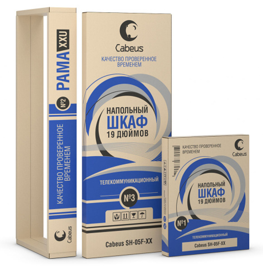 Шкаф напольный 19", 37U Cabeus SH-05C-37U60/100