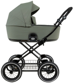 Детская коляска люлька Roan Bass Next Classic d12 2.0 1 в 1 BNC/72/1 Sage Green/Black/руч.Black