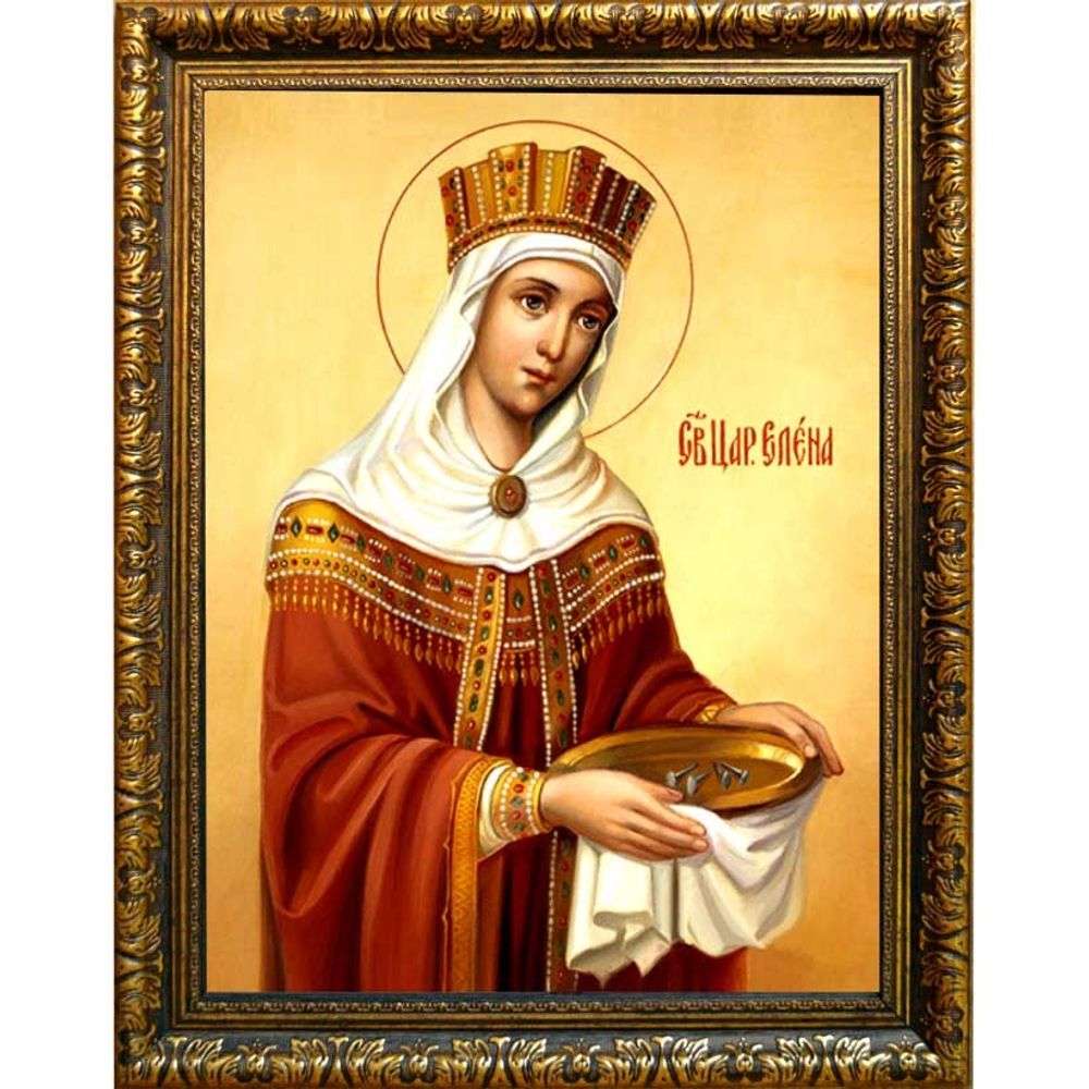 Елена Святая царица. Обретение Честного Креста и гвоздей. Икона на холсте