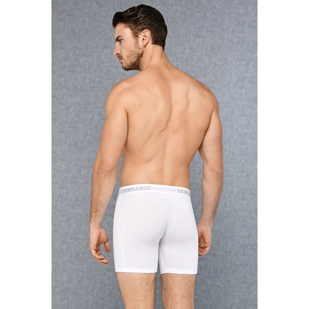 Мужские трусы боксеры plus-size белые Doreanse 1780P