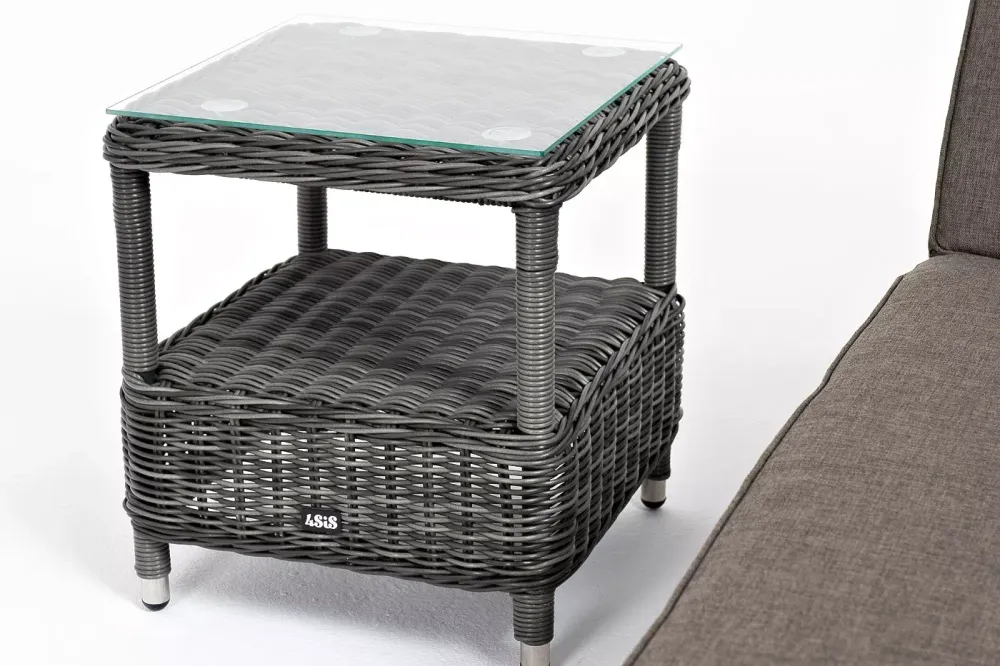 "Рим" комплект шезлонг со столиком, цвет графит