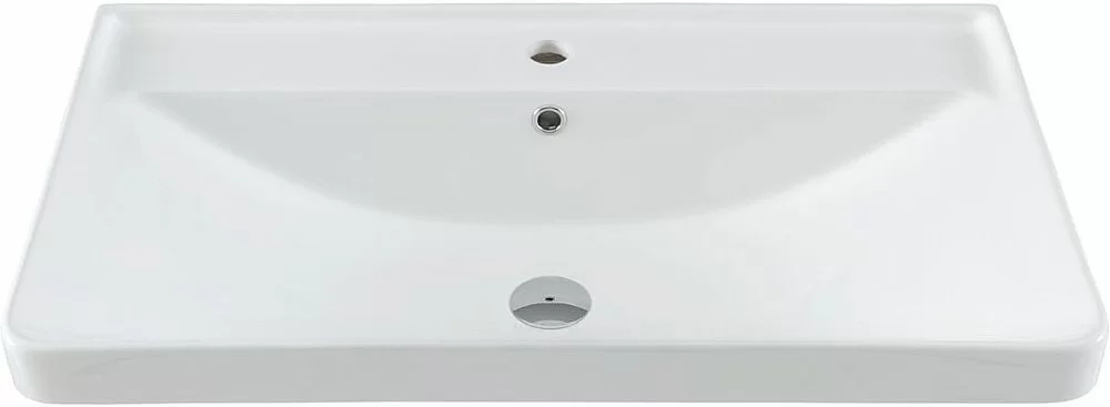 Тумба напольная с раковиной Aquanet Ирис New 90 336309+323883 белая глянцевая