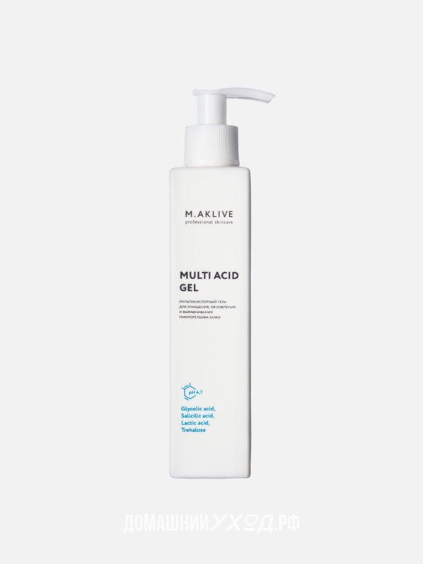 Мультикислотный гель для умывания Multi Acid Gel, M.Aklive, 200 мл