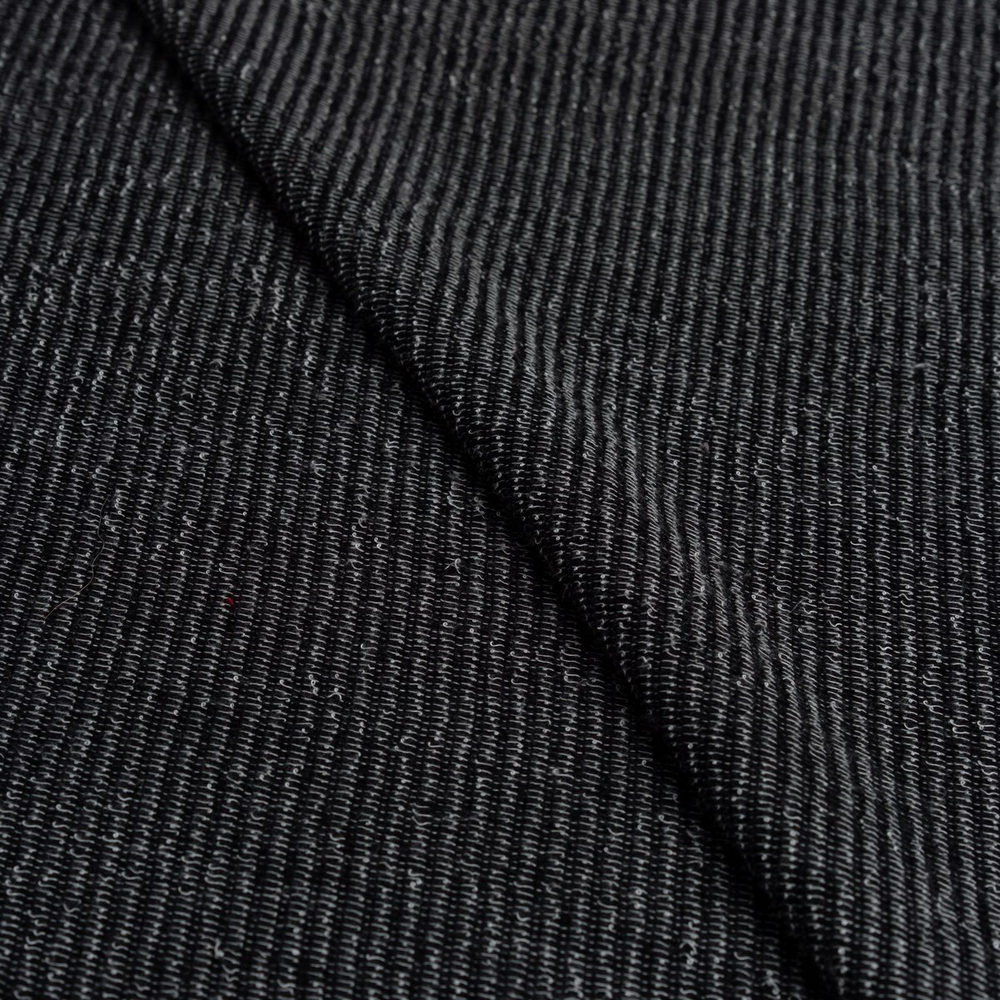 Футер 2-х нит., 92% Хлопок, 8% ПЭ, 210 гр/м2, чёрный/св.серый (2622)