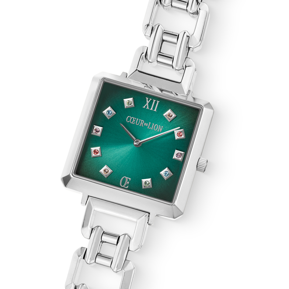 Набор часы и браслет Coeur de Lion Silver-Green 7630/53-1705