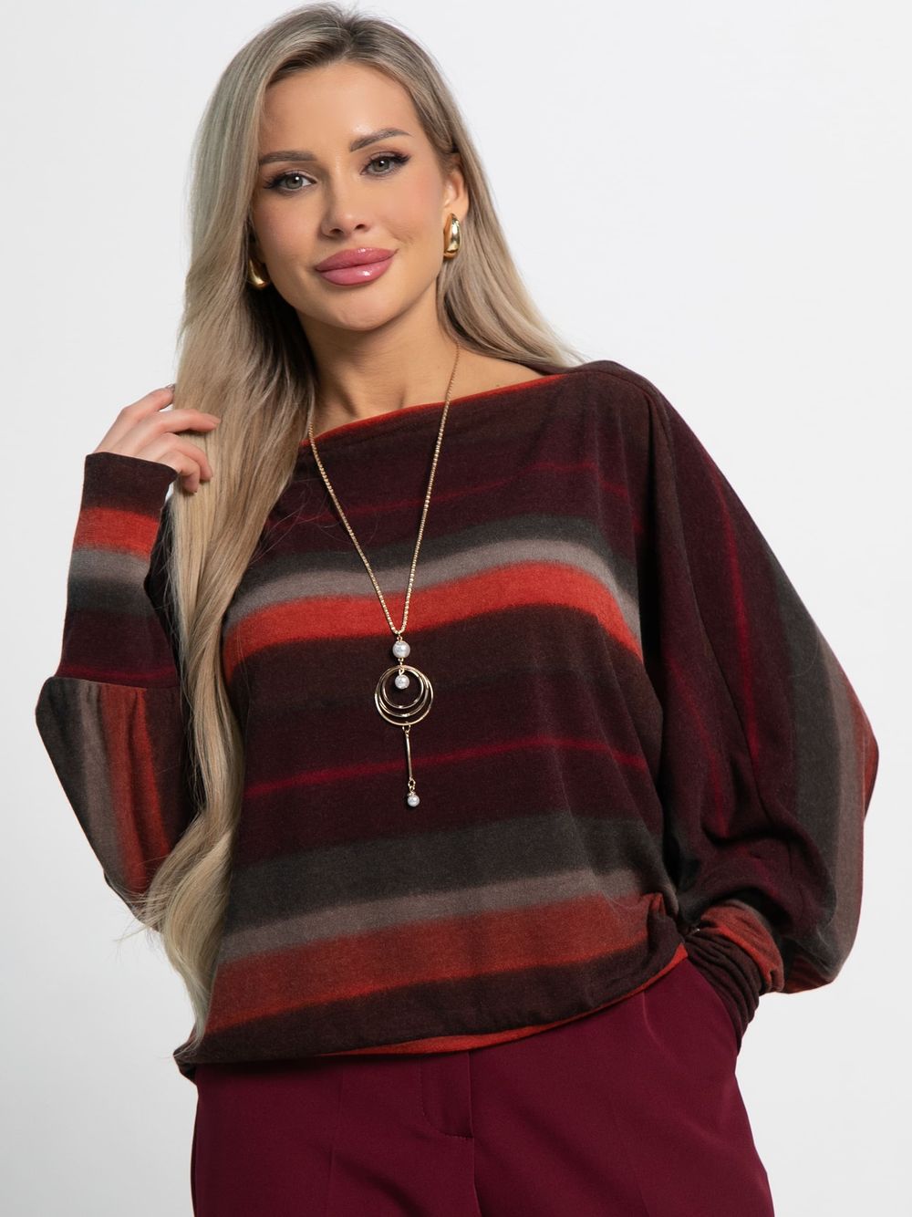 Блуза Муза (бордово-оранжевый) Б15184-5М LT Collection