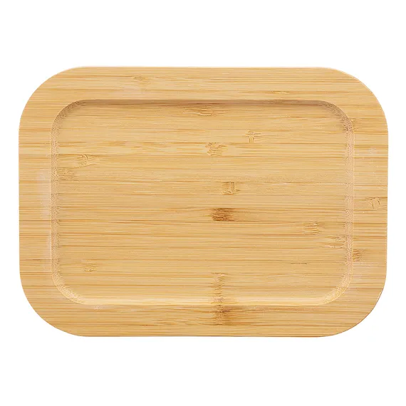 Набор стеклянных прямоугольных контейнеров с бамбуковыми крышками, 3 шт.