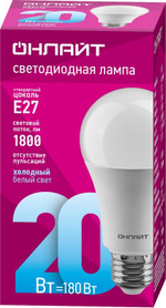 Лампа светодиодная 20Вт Е27 OLL-A60-20-230-6.5K-E27