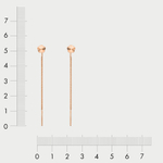 Серьги-продевки женские из розового золота 585 пробы без вставок (арт. 015532-1010)
