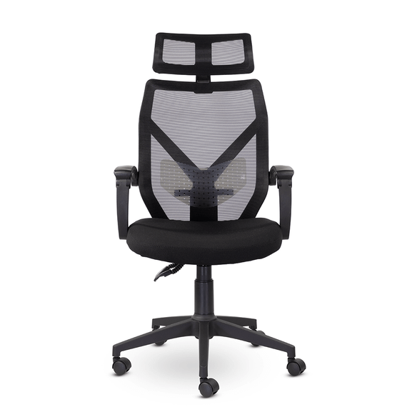 Кресло UTFC Астон М-711 с подголовником черный пластик (черный)