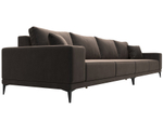 Диван прямой Льюес Лонг, Коричневый, Велюр, 122386