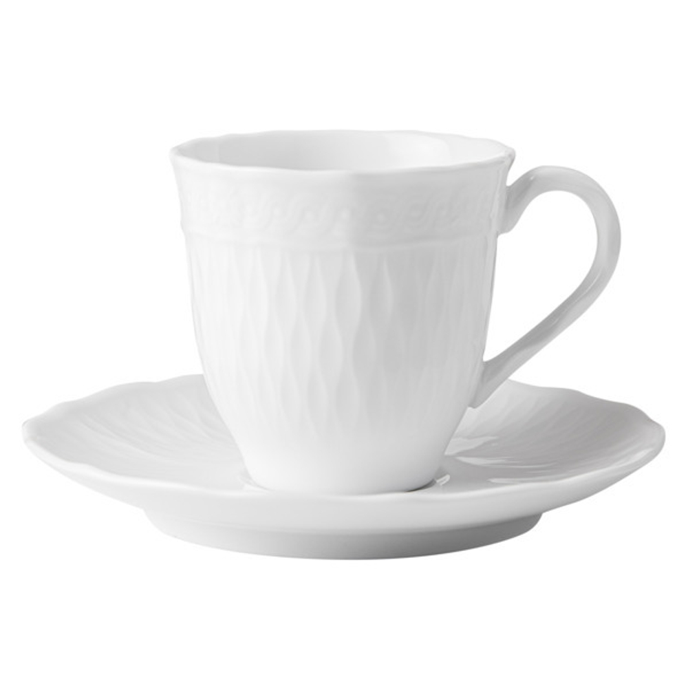 Чашка кофейная с блюдцем 75 мл Noritake Шер Бланк