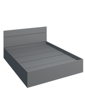 Кровать МЭЛОРИ-2000-1600 /2032*900*1632/ цемент темный / белый глянцевый