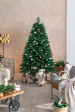 Ель с гирляндой встроенной «Парижанка» (Литая+пвх) 240 см / 2.4 м