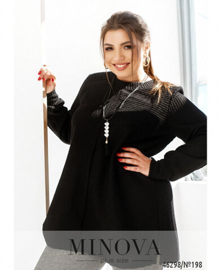 Туника 198-Черный Minova Фото 2