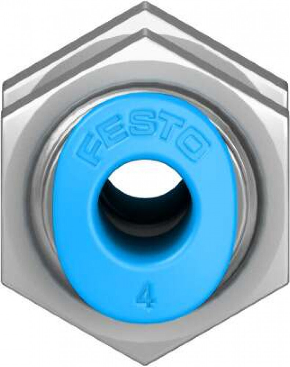 Муфта цанговая для панельного монтажа прямая Festo QSMS-4-100 (комплект 100 шт)