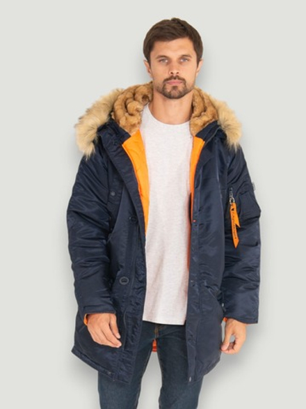 Куртка Аляска удлиненная Apolloget Husky Long II (синяя - r.blue/orange)