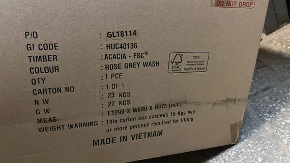 Двухместный диван Freeport, 137 см, массив акации