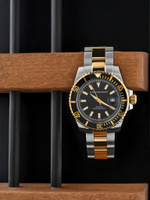 Часы кварцевые Neptune, black gold