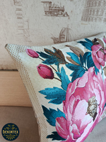 Декоративный гобеленовый чехол Розовые пионы 47х47
