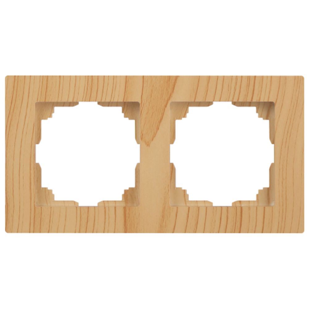 Рамка для розеток и выключателей Intro Accent 6-502-11 на 2 поста, СУ, сосна