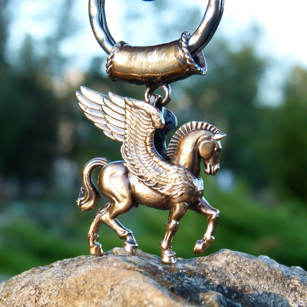 Брелок для ключей "Пегас" , бронза