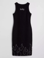 Летнее черное платье в сад для девочки