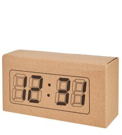 ЯЛ-07-23/ 3 Часы электронные мал. зеркальные (белые с зеленым циферблатом)