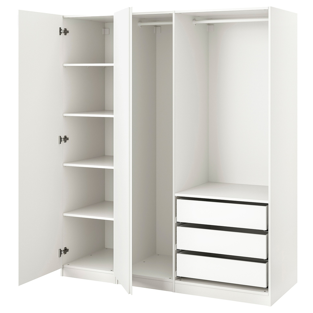 Распашной шкаф PAX VIKANES IKEA (белый)  220*50*240